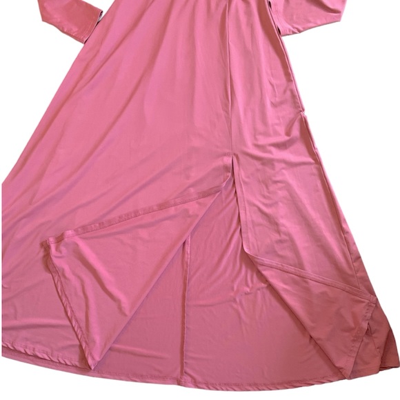 ANRABESS Small Women's Deep VNeck Long Dresses Pleated High Waist Slit MaxiDress - Picture 7 of 12